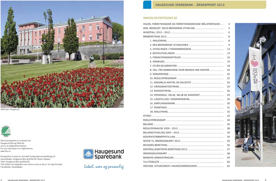 .. 16 6. INNSKUDD... 16 7. UTLÅN OG GARANTIER... 18 8. TALL FRA KOMMUNENE HVOR BANKEN HAR KONTOR... 20 9. VERDIPAPIRER... 20 10. RESULTATREGNSKAP... 22 11. ANSVARLIG KAPITAL OG SOLIDITET... 24 12.