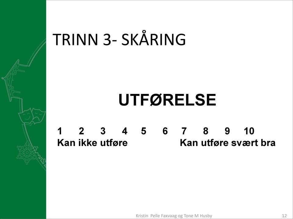 UTFØRELSE 1 2 3 4 5 6 7 8 9 10