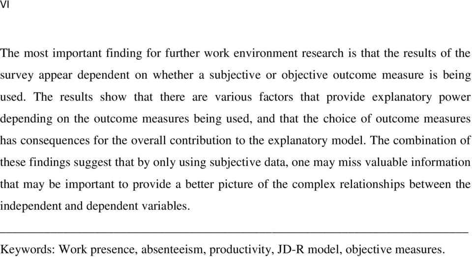 the overall contribution to the explanatory model.