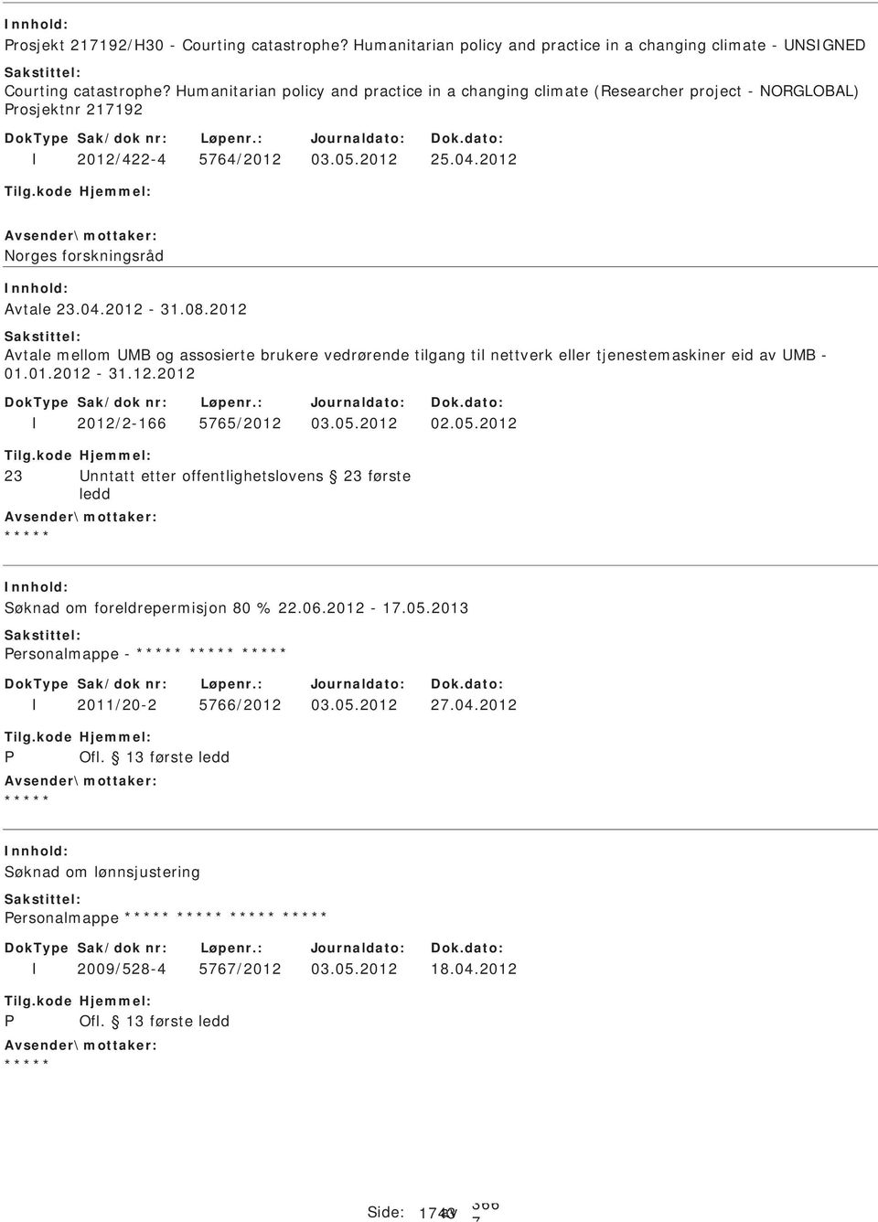 08.2012 Avtale mellom MB og assosierte brukere vedrørende tilgang til nettverk eller tjenestemaskiner eid av MB - 01.01.2012-31.12.2012 2012/2-166 565/2012 03.05.