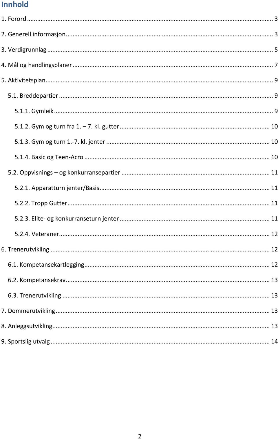 .. 11 5.2.1. Apparatturn jenter/basis... 11 5.2.2. Tropp Gutter... 11 5.2.3. Elite- og konkurranseturn jenter... 11 5.2.4. Veteraner... 12 6. Trenerutvikling... 12 6.1. Kompetansekartlegging.