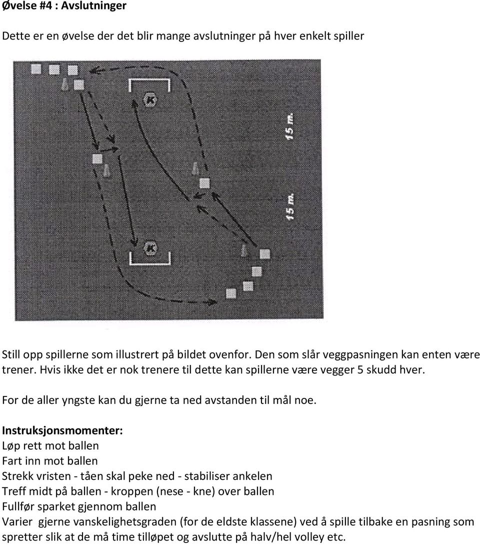 For de aller yngste kan du gjerne ta ned avstanden til mål noe.