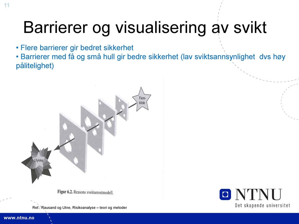 bedre sikkerhet (lav sviktsannsynlighet dvs høy