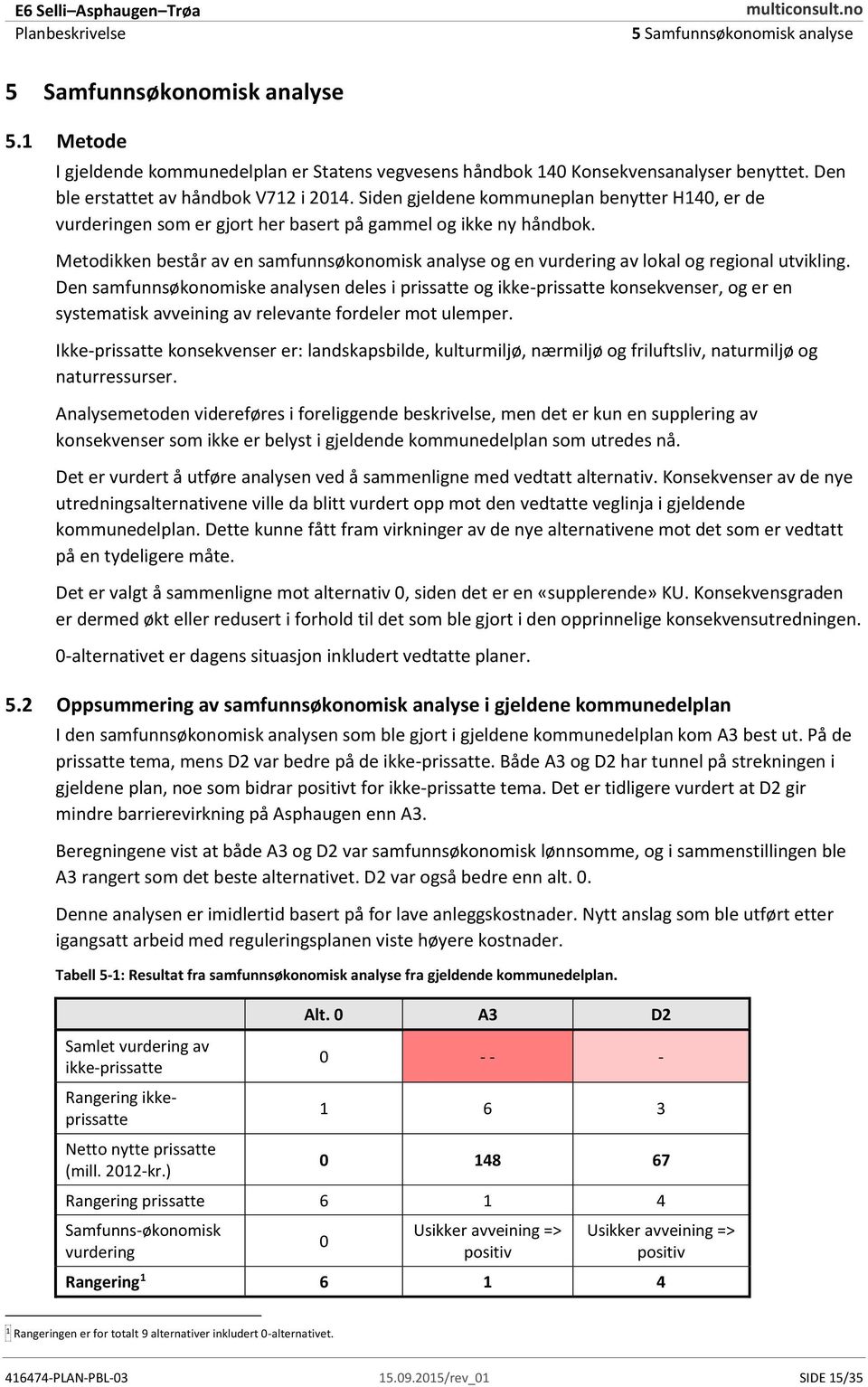 Metodikken består av en samfunnsøkonomisk analyse og en vurdering av lokal og regional utvikling.