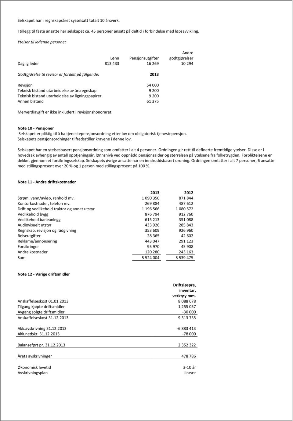 utarbeidelse av årsregnskap 9 200 Teknisk bistand utarbeidelse av ligningspapirer 9 200 Annen bistand 61 375 Merverdiavgift er ikke inkludert i revisjonshonoraret.