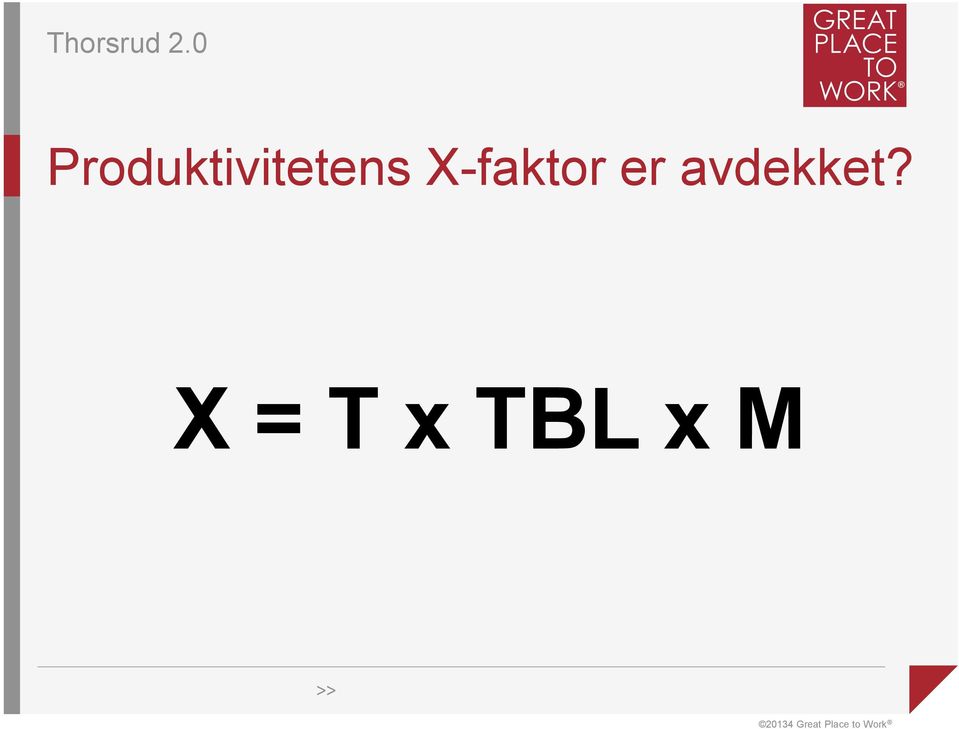 X-faktor er avdekket?