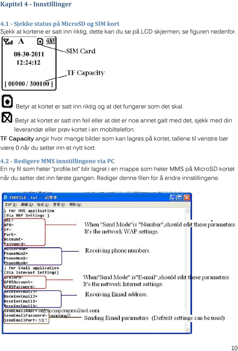 Betyr at kortet er satt inn feil eller at det er noe annet galt med det, sjekk med din leverandør eller prøv kortet i en mobiltelefon.