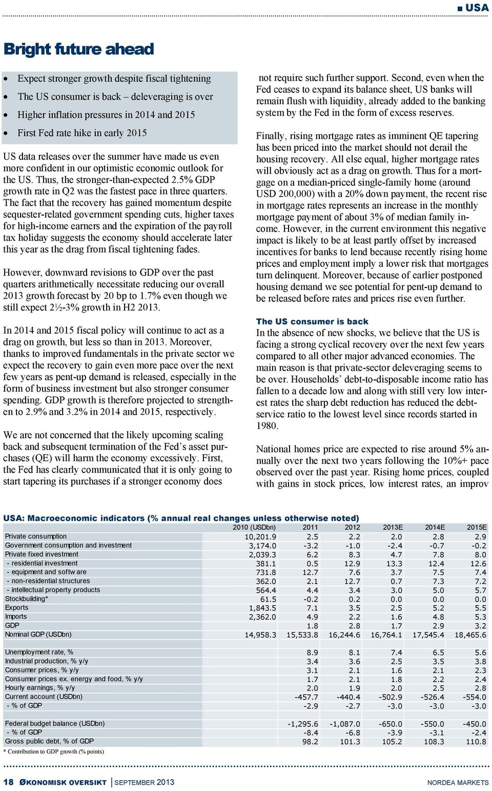 5% GDP growth rate in Q2 was the fastest pace in three quarters.