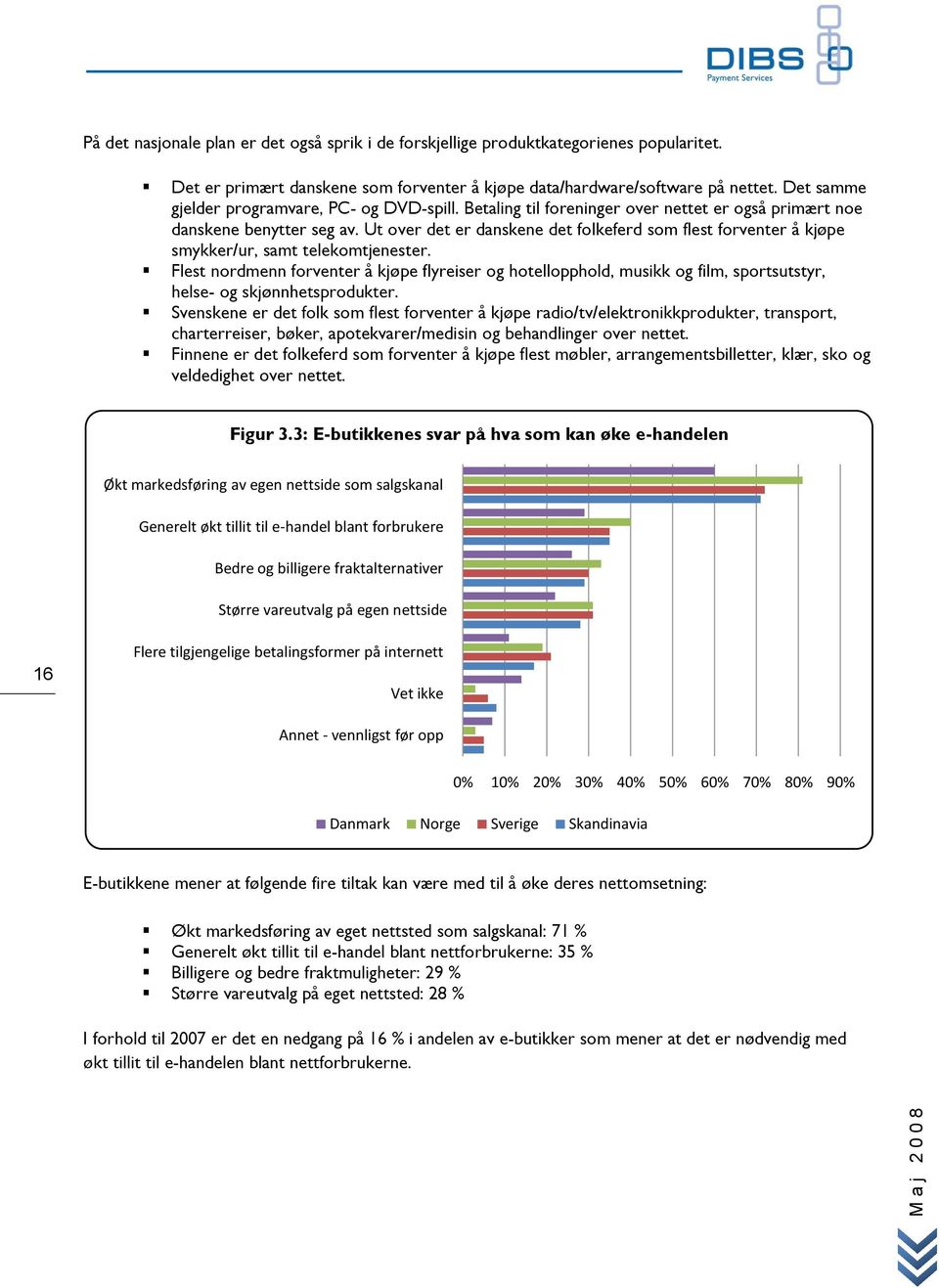 Ut over det er danskene det folkeferd som flest forventer å kjøpe smykker/ur, samt telekomtjenester.