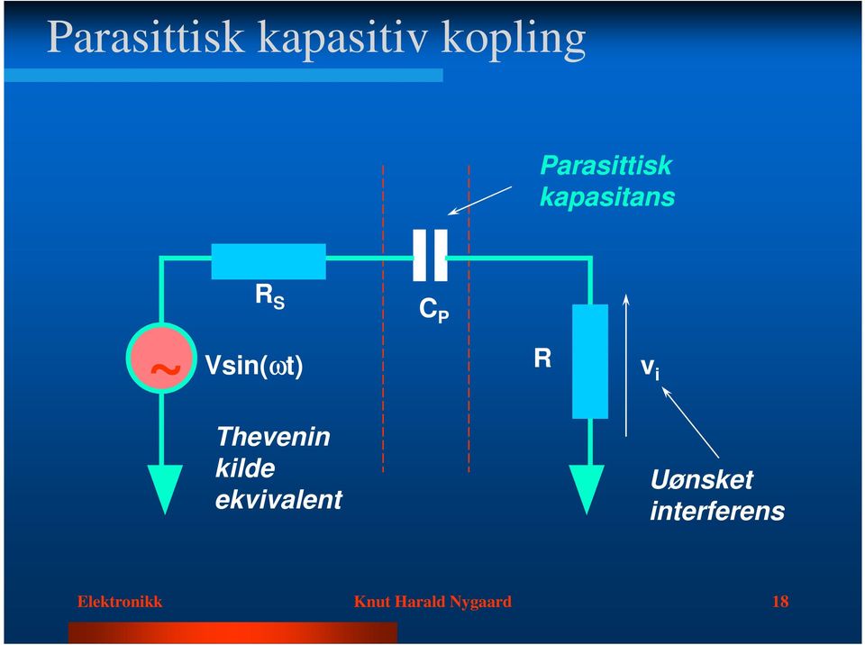 Vsin(ωt) Thevenin kilde ekvivalent R v