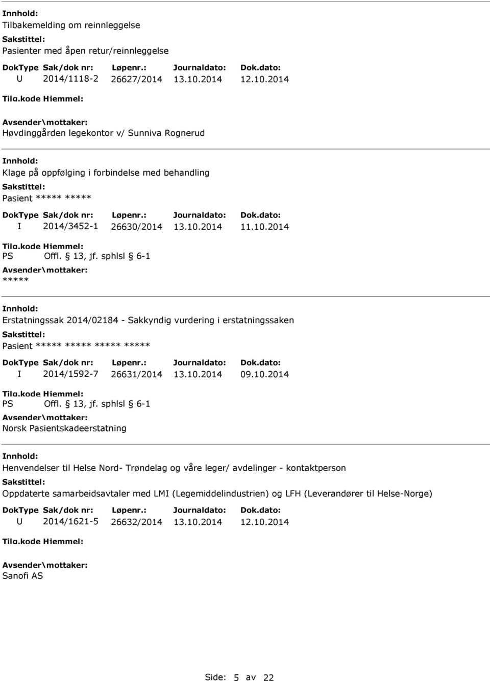 2014 Erstatningssak 2014/02184 - Sakkyndig vurdering i erstatningssaken Pasient ***** ***** ***** ***** 2014/1592-7 26631/2014 Norsk Pasientskadeerstatning