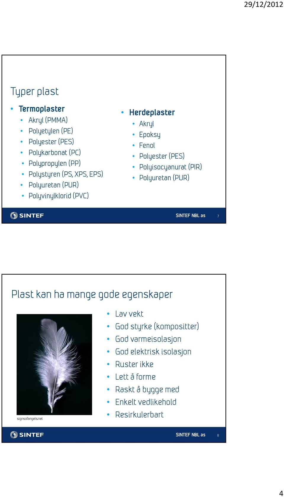 (PIR) Polyuretan (PUR) 7 Plast kan ha mange gode egenskaper signsofangels.