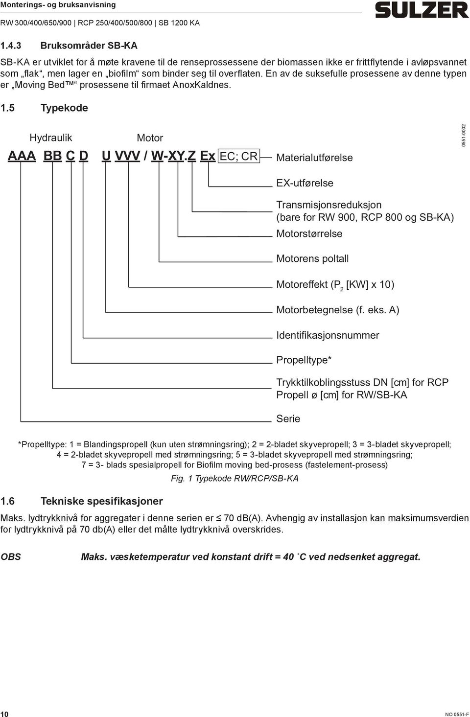 Z Ex EC; CR Materialutførelse EX-utførelse Transmisjonsreduksjon (bare for RW 900, RCP 800 og SB-KA) Motorstørrelse Motorens poltall 0551-0002 Motoreffekt (P 2 [KW] x 10) Motorbetegnelse (f. eks.