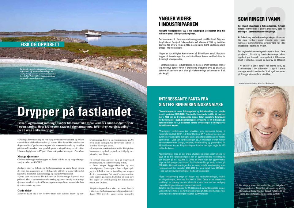 Stig Joar Krogli startet Ranfjord Fiskeprodukter AS allerede i 1996, og bedriften begynte for alvor å yngle i 2005, da de kjøpte Fjord Seafoods smoltanlegg i Mo Industripark.