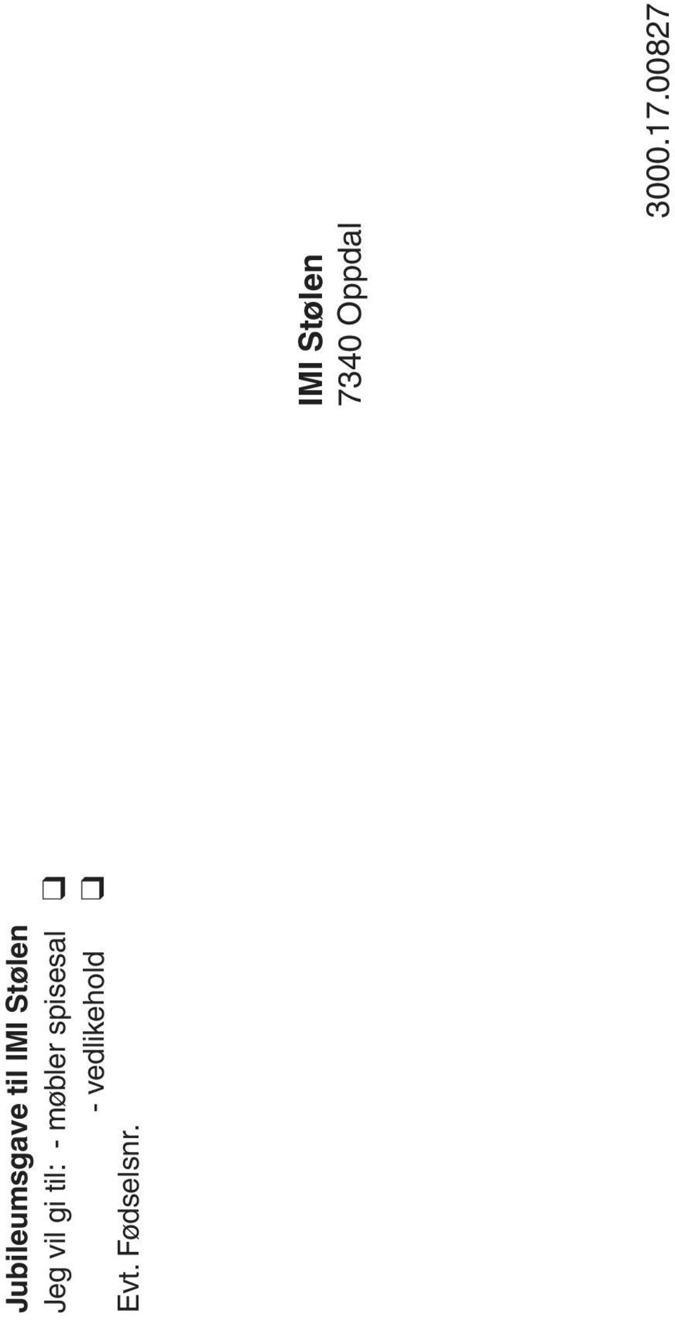 vedlikehold Evt. Fødselsnr.