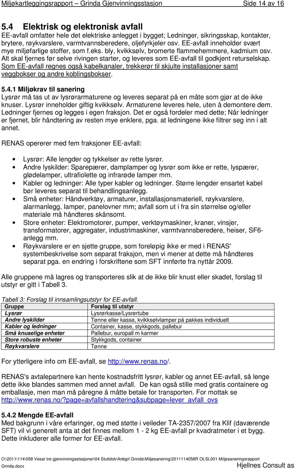 EE-avfall inneholder svært mye miljøfarlige stoffer, som f.eks. bly, kvikksølv, bromerte flammehemmere, kadmium osv.