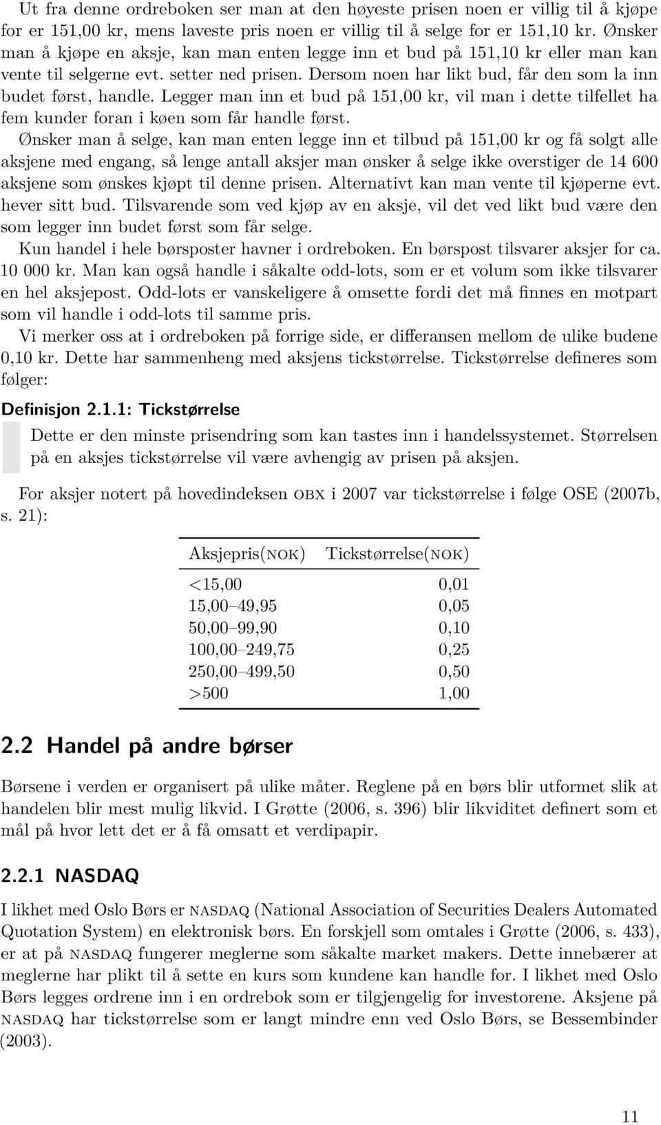 Legger man inn et bud på 151,00 kr, vil man i dette tilfellet ha fem kunder foran i køen som får handle først.