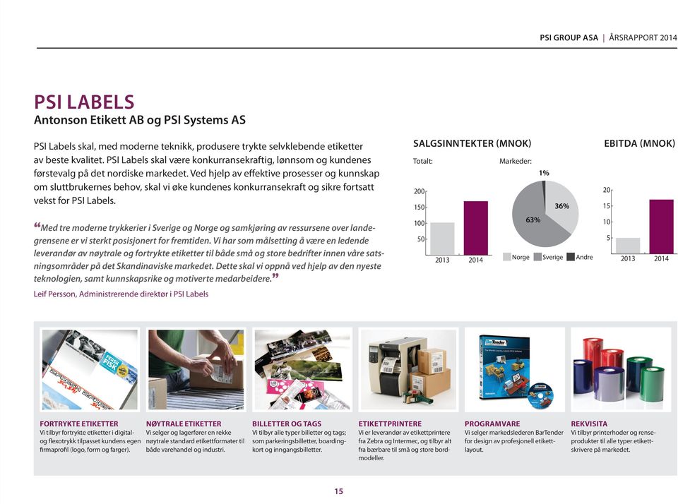 Ved hjelp av effektive prosesser og kunnskap om sluttbrukernes behov, skal vi øke kundenes konkurransekraft og sikre fortsatt vekst for PSI Labels.