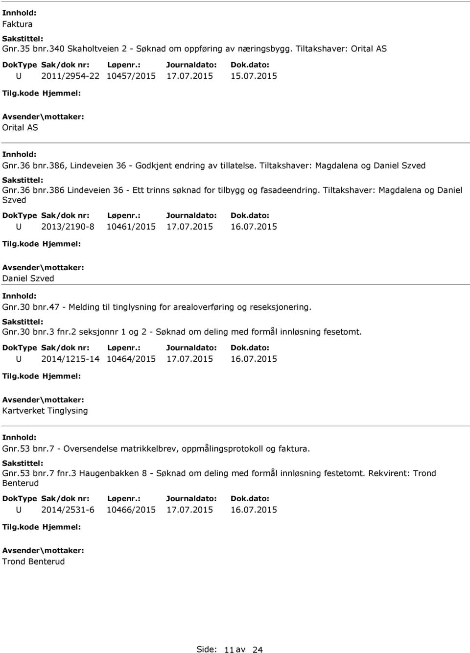 30 bnr.47 - Melding til tinglysning for arealoverføring og reseksjonering. Gnr.30 bnr.3 fnr.2 seksjonnr 1 og 2 - Søknad om deling med formål innløsning fesetomt.