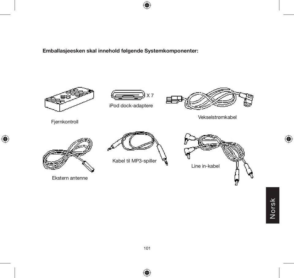 Fjernkontroll Vekselstrømkabel Kabel til