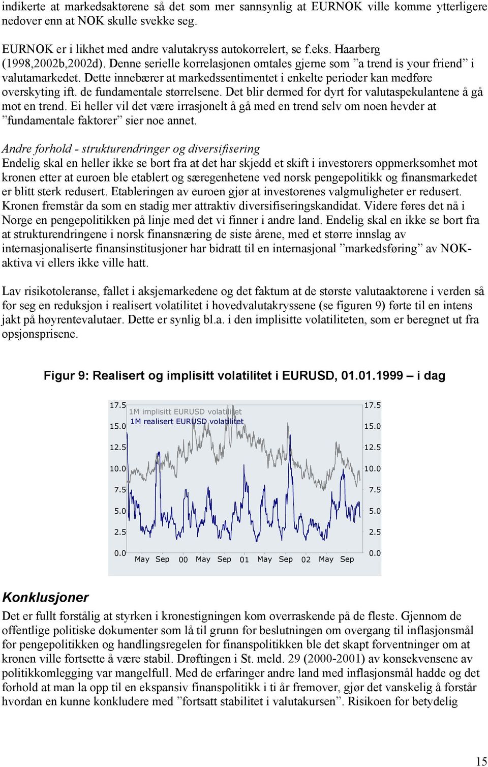 Dette innebærer at markedssentimentet i enkelte perioder kan medføre overskyting ift. de fundamentale størrelsene. Det blir dermed for dyrt for valutaspekulantene å gå mot en trend.