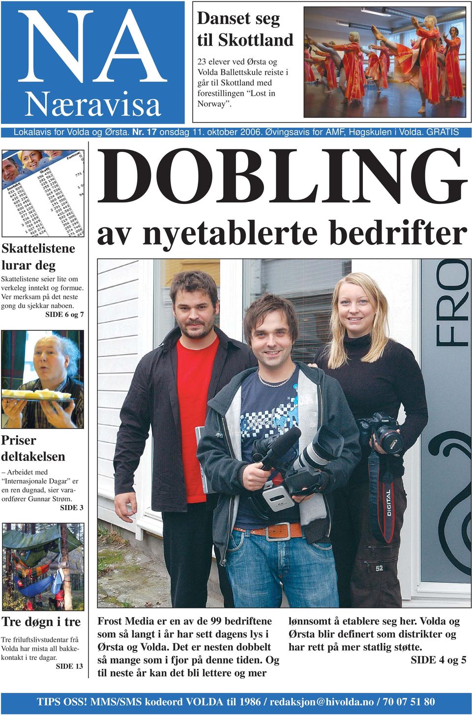 SIDE 6 og 7 DOBLING av nyetablerte bedrifter Priser deltakelsen Arbeidet med Internasjonale Dagar er en ren dugnad, sier varaordfører Gunnar Strøm.