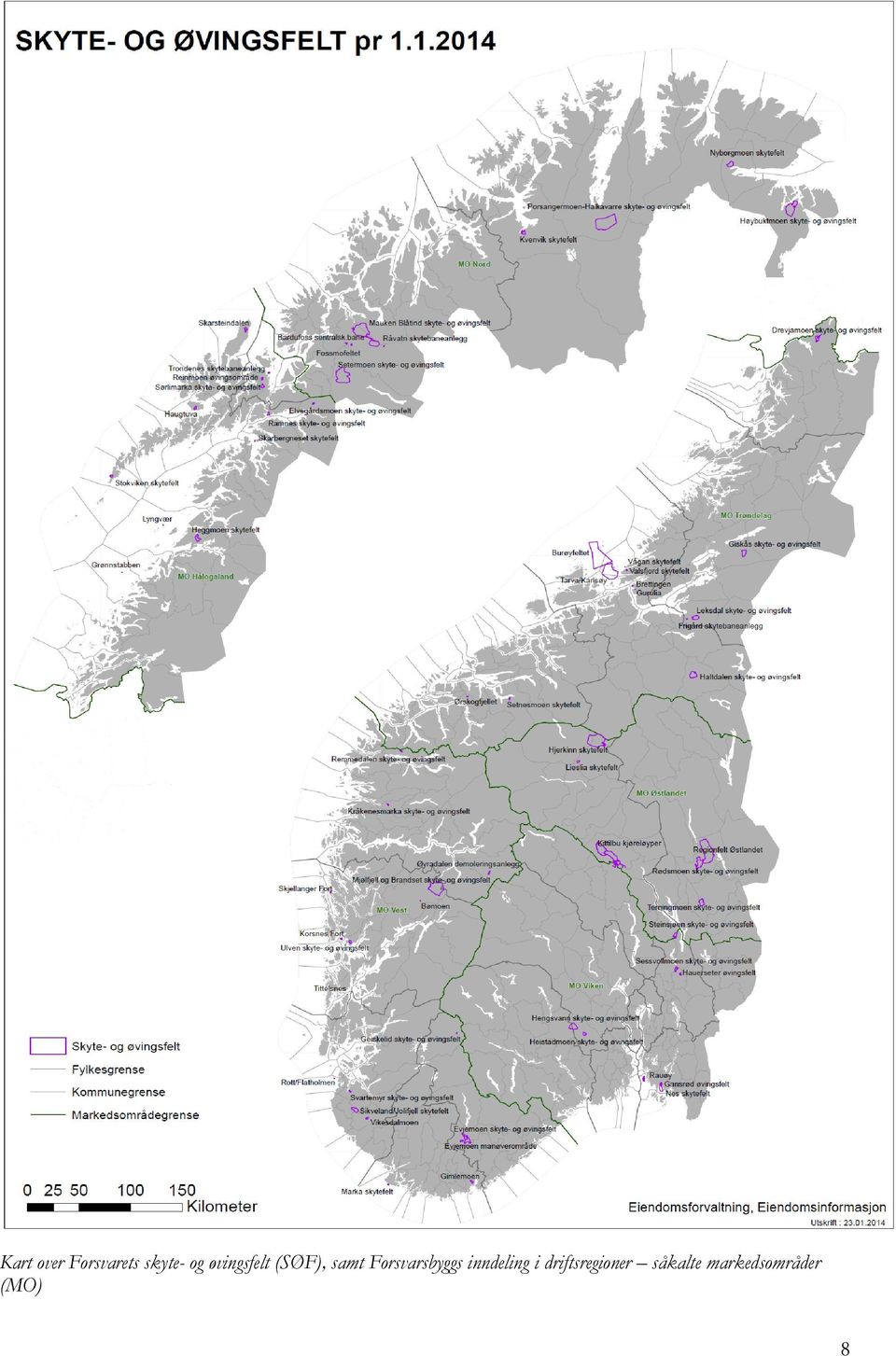 Forsvarsbyggs inndeling i