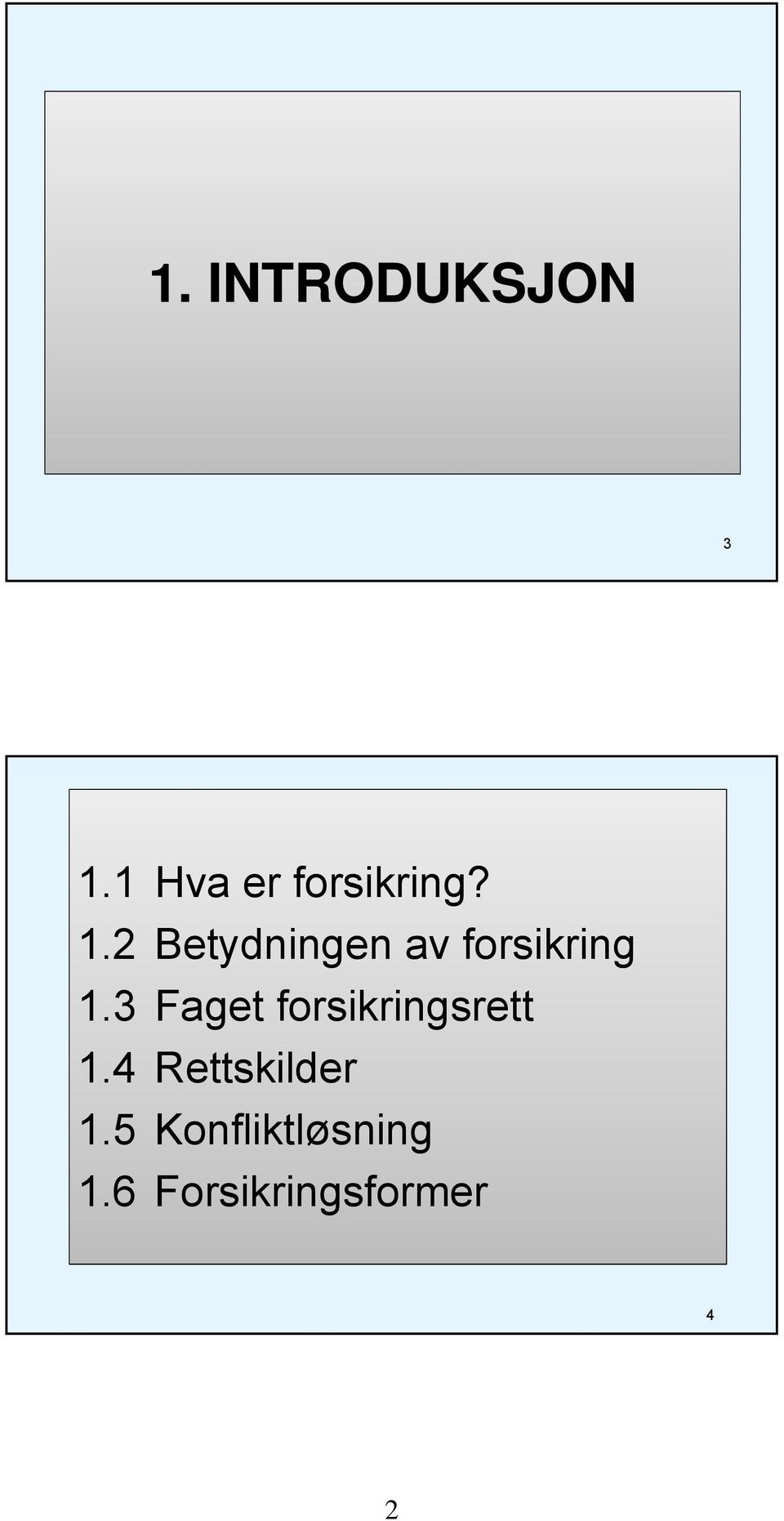 3 Faget forsikringsrett 1.