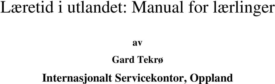 av Gard Tekrø