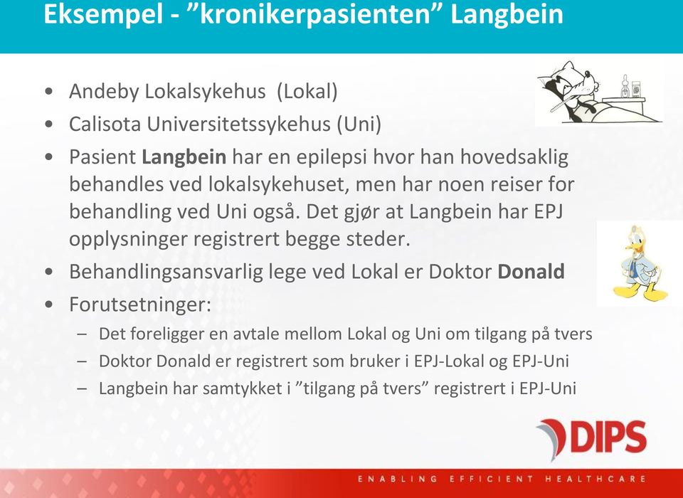 Det gjør at Langbein har EPJ opplysninger registrert begge steder.