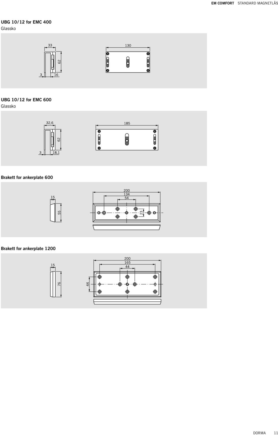 Brakett for ankerplate 600