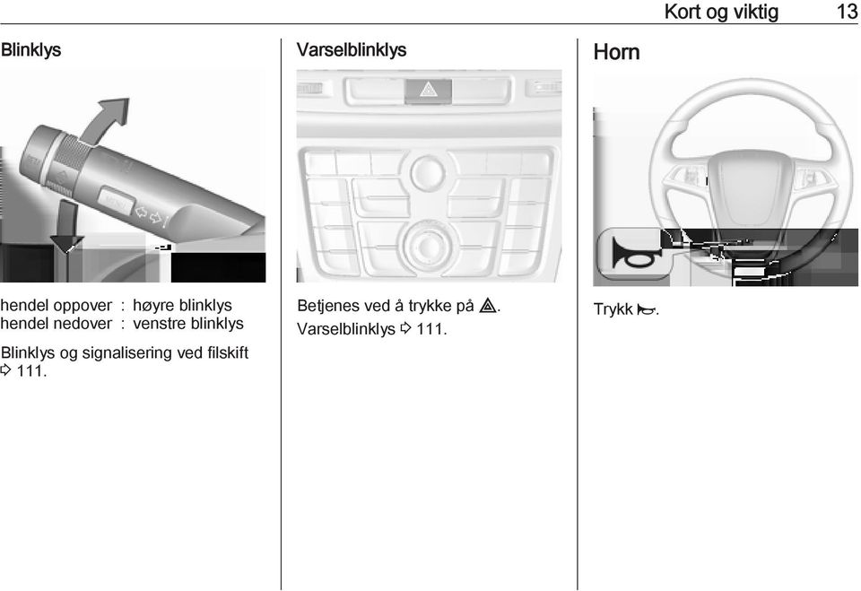 blinklys Blinklys og signalisering ved filskift 3 111.