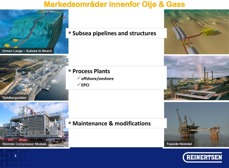 Plants offshore/onshore EPCI Tjeldbergodden