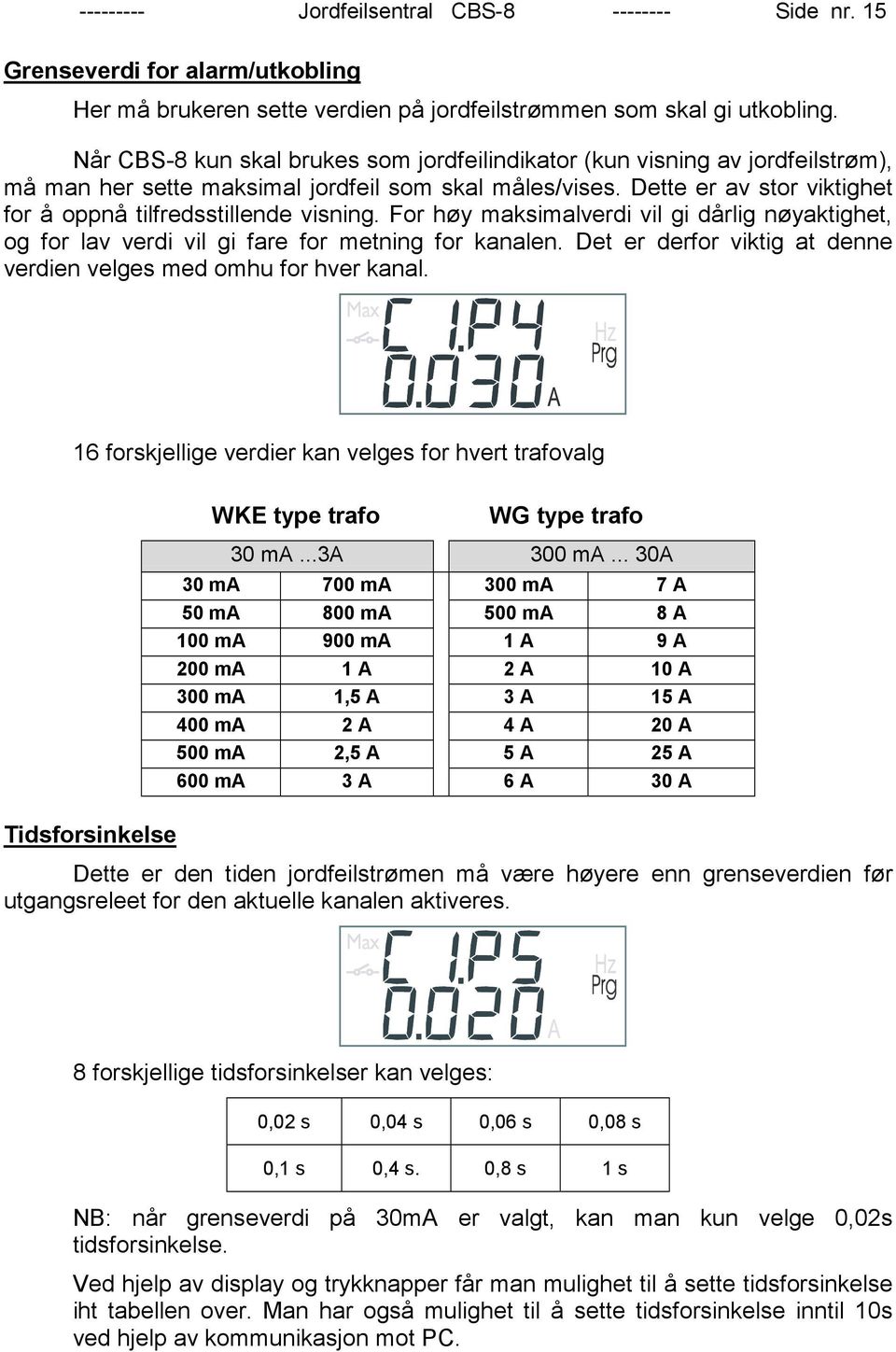 Dette er av stor viktighet for å oppnå tilfredsstillende visning. For høy maksimalverdi vil gi dårlig nøyaktighet, og for lav verdi vil gi fare for metning for kanalen.