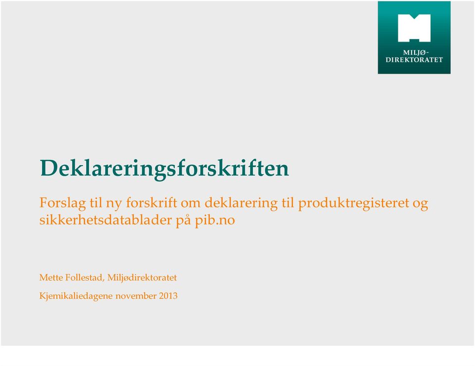 og sikkerhetsdatablader på pib.