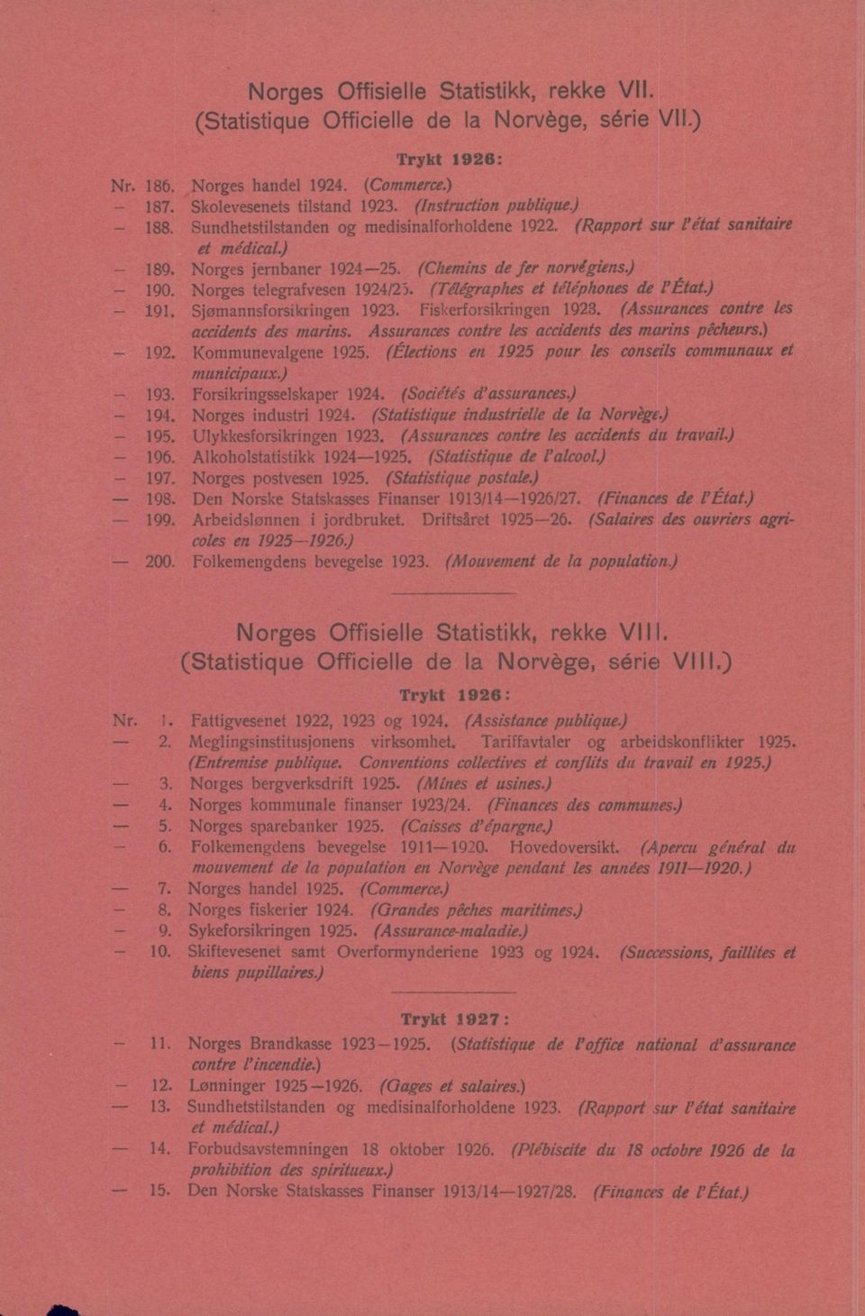 (Télégraphes et téléphones de l'état.) 9. Sjømannsforsikringen 9. Fiskerforsikringen 9. (Assurances contre les - 9. Kommunevalgene 9. (Élections en 9 pour les conseils communaux et - 9.