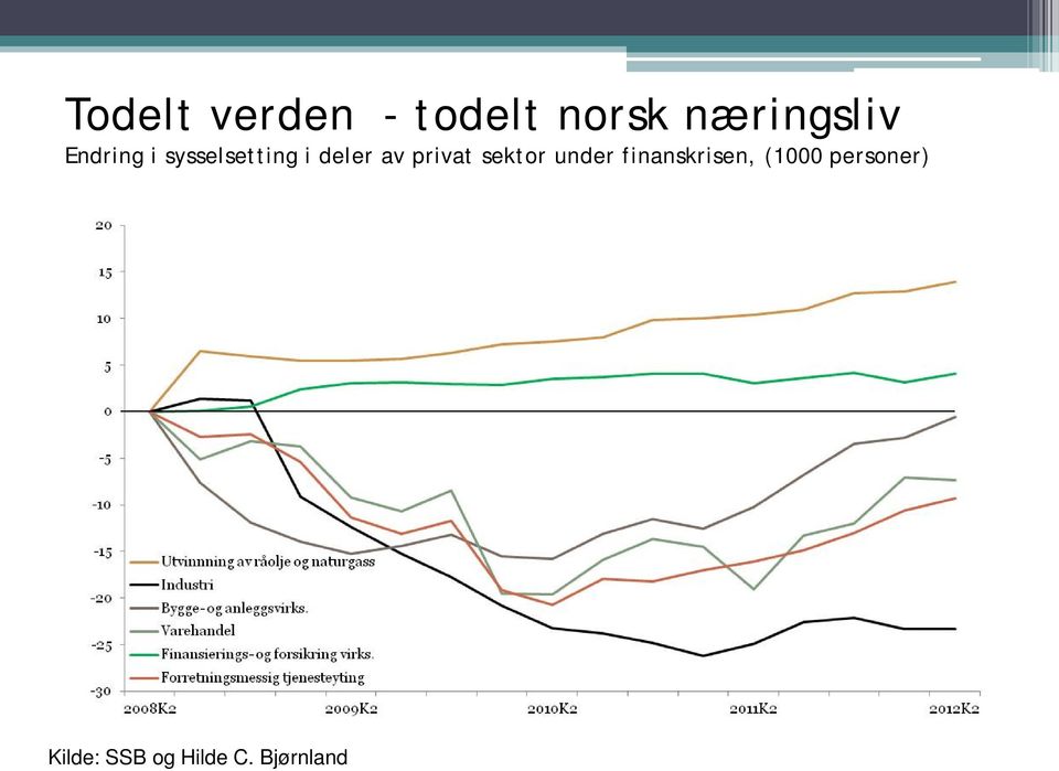 privat sektor under finanskrisen, (1000