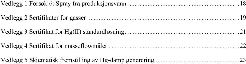 .. 19 Vedlegg 3 Sertifikat for Hg(II) standardløsning.