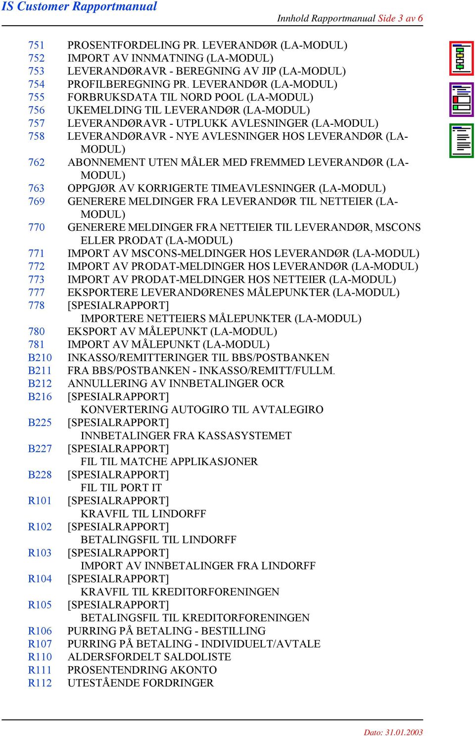 LEVERANDØR (LA- MODUL) 762 ABONNEMENT UTEN MÅLER MED FREMMED LEVERANDØR (LA- MODUL) 763 OPPGJØR AV KORRIGERTE TIMEAVLESNINGER (LA-MODUL) 769 GENERERE MELDINGER FRA LEVERANDØR TIL NETTEIER (LA- MODUL)