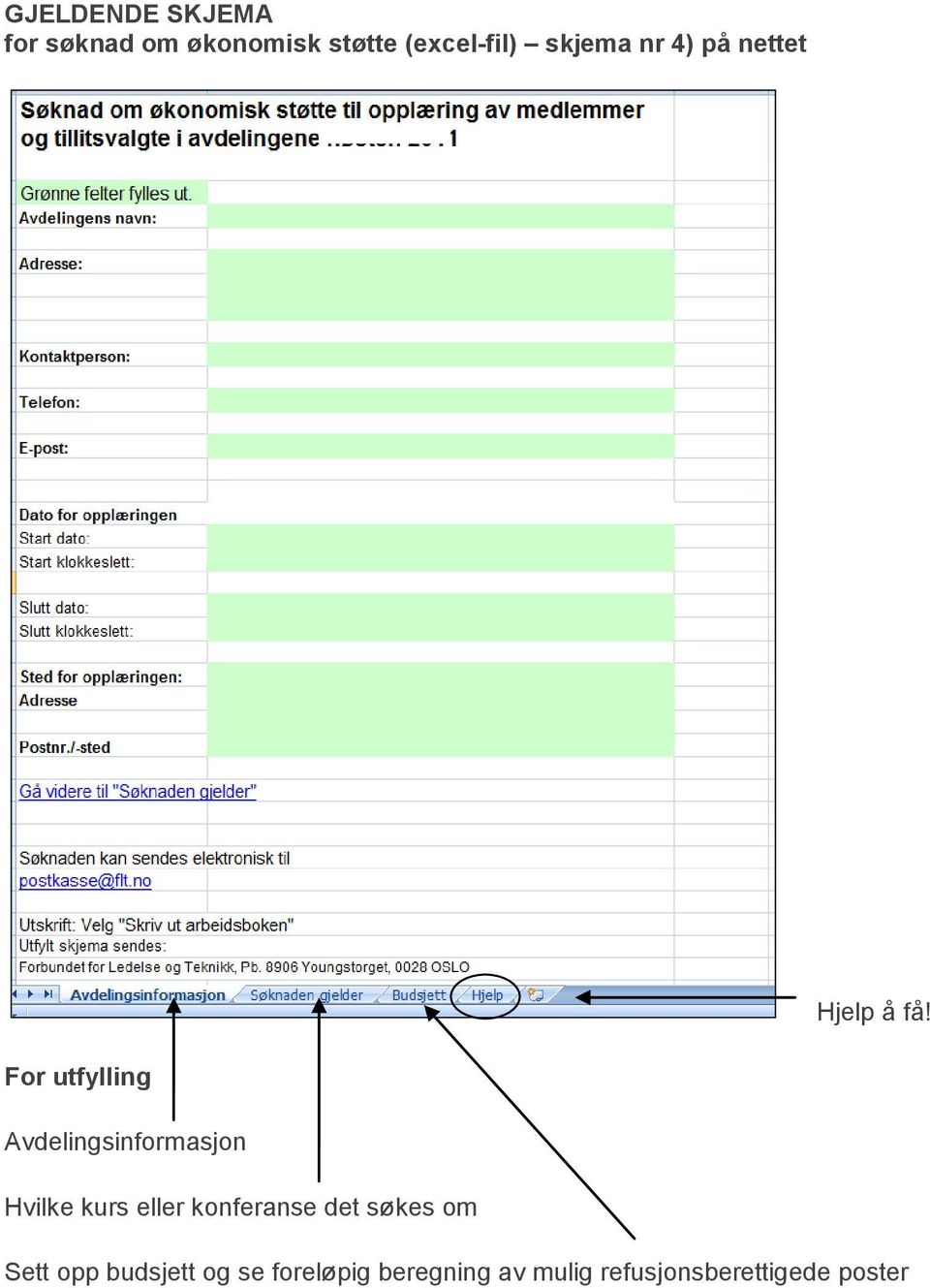 For utfylling Avdelingsinformasjon Hvilke kurs eller