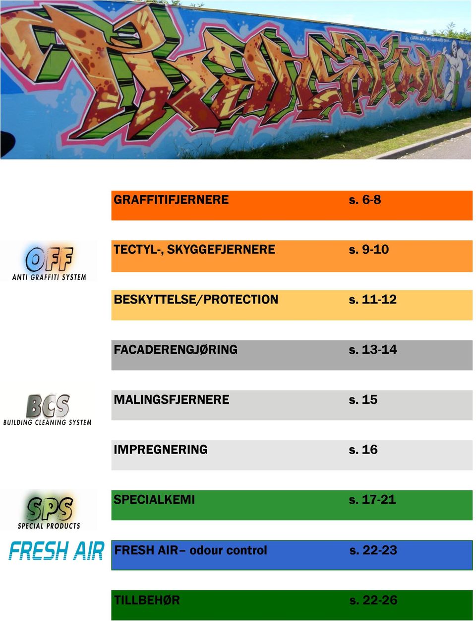 13-14 MALINGSFJERNERE s. 15 IMPREGNERING s.