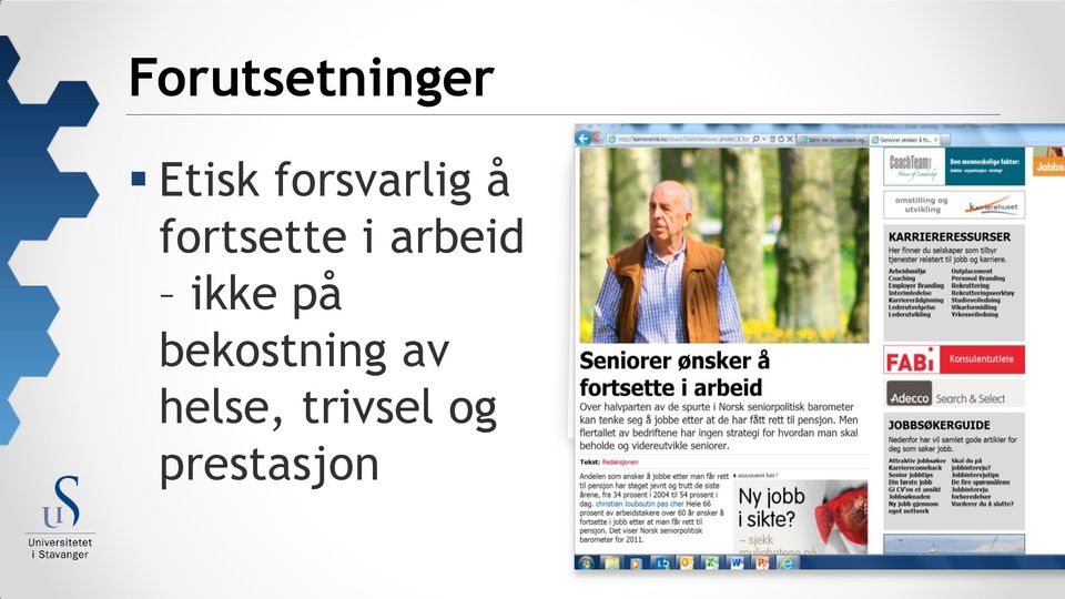 arbeid ikke på bekostning