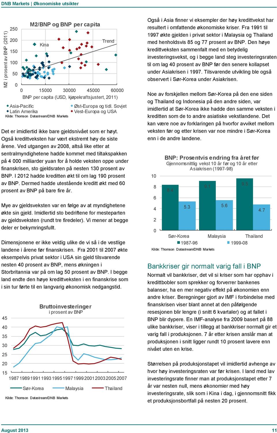 Ved utgangen av 28, altså like etter at sentralmyndighetene hadde kommet med tiltakspakken på 4 milliarder yuan for å holde veksten oppe under finanskrisen, sto gjeldsraten på nesten 13 prosent av