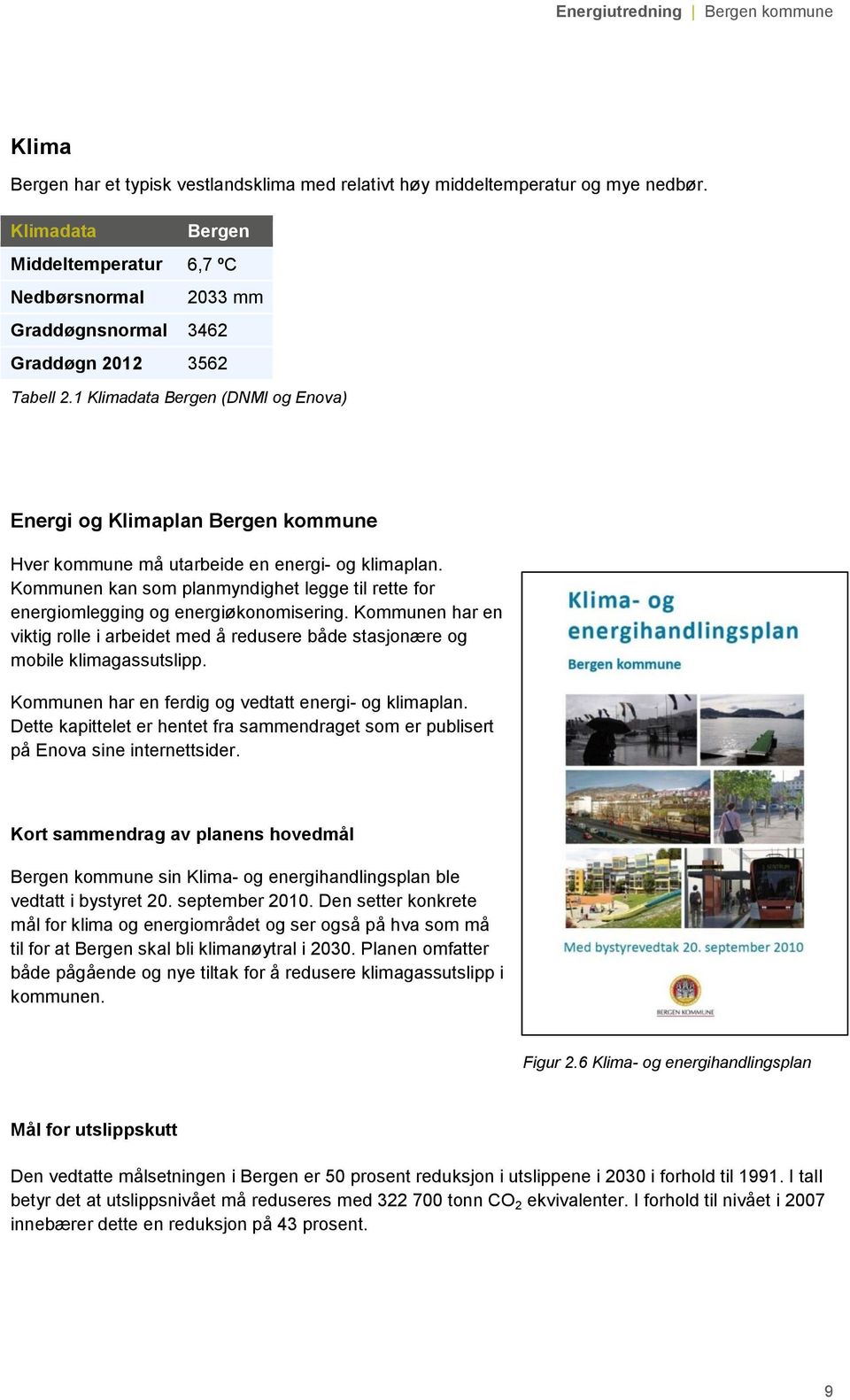 1 Klimadata Bergen (DNMI og Enova) Energi og Klimaplan Bergen kommune Hver kommune må utarbeide en energi- og klimaplan.