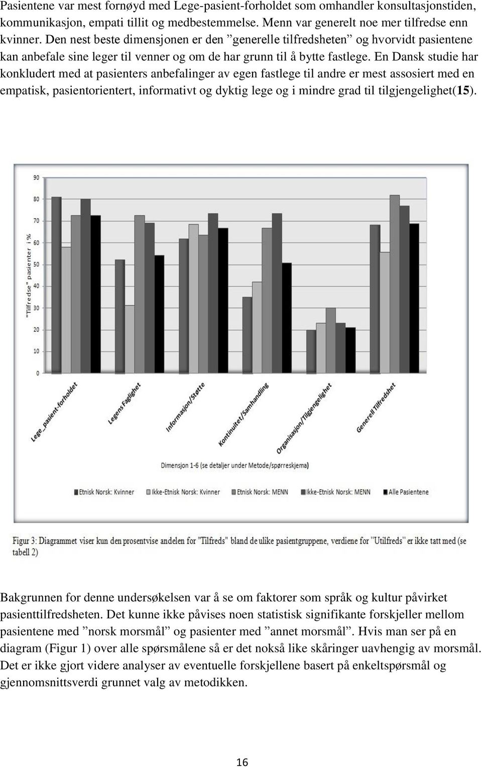 En Dansk studie har konkludert med at pasienters anbefalinger av egen fastlege til andre er mest assosiert med en empatisk, pasientorientert, informativt og dyktig lege og i mindre grad til