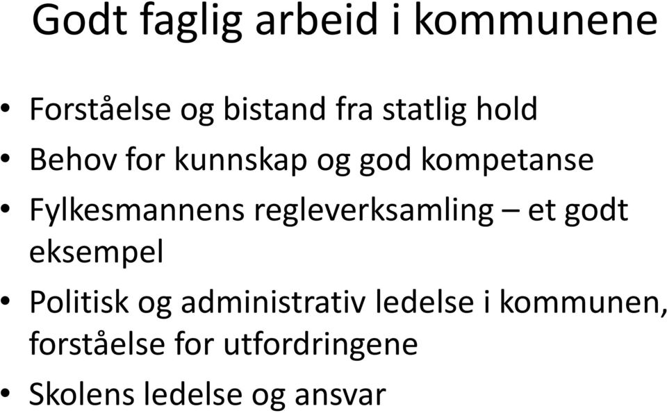 regleverksamling et godt eksempel Politisk og administrativ