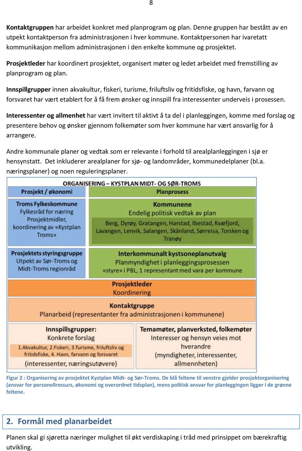 Prosjektleder har koordinert prosjektet, organisert møter og ledet arbeidet med fremstilling av planprogram og plan.