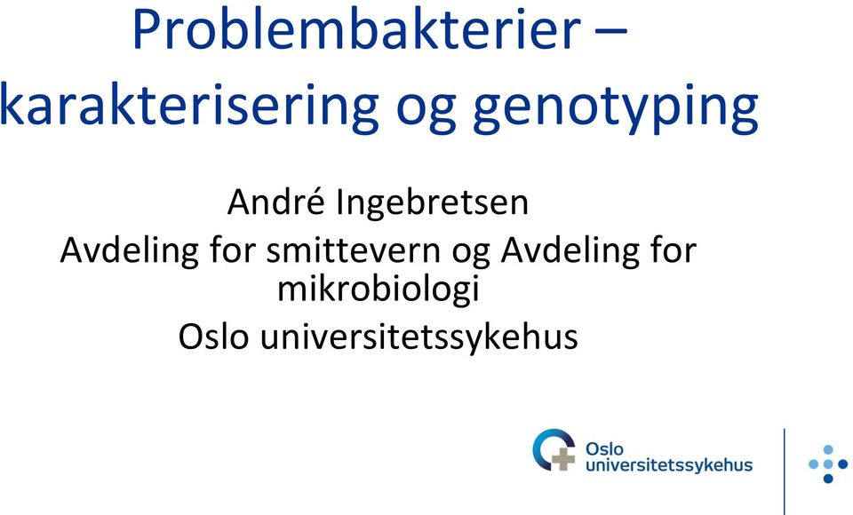 Avdeling for smittevern og Avdeling