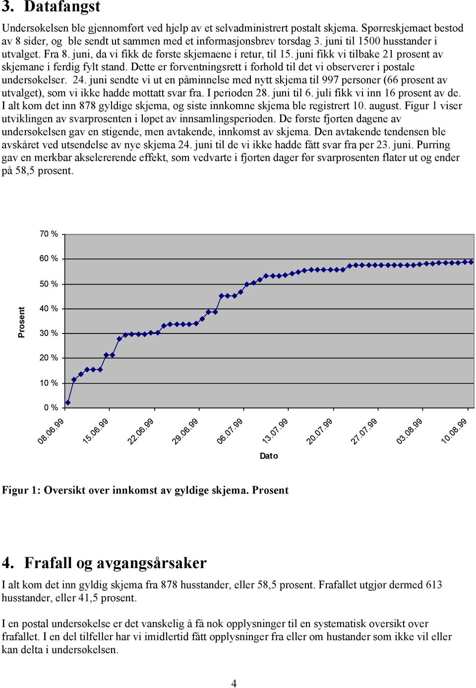 Dette er forventningsrett i forhold til det vi observerer i postale undersøkelser. 24.