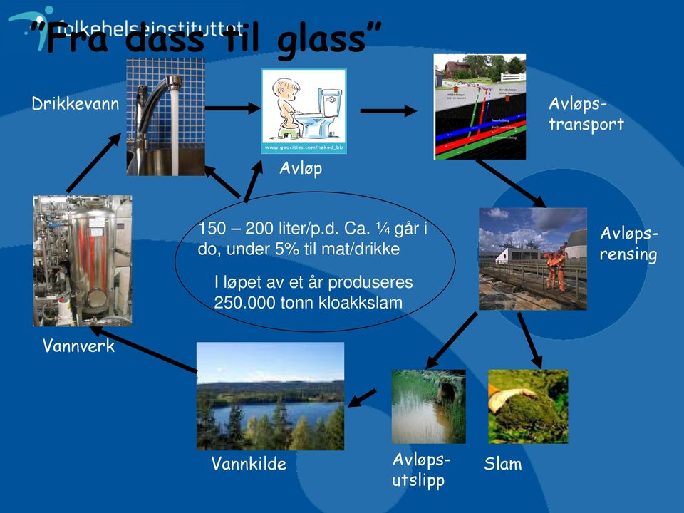 ¼ går i do, under 5% til mat/drikke I løpet av et år